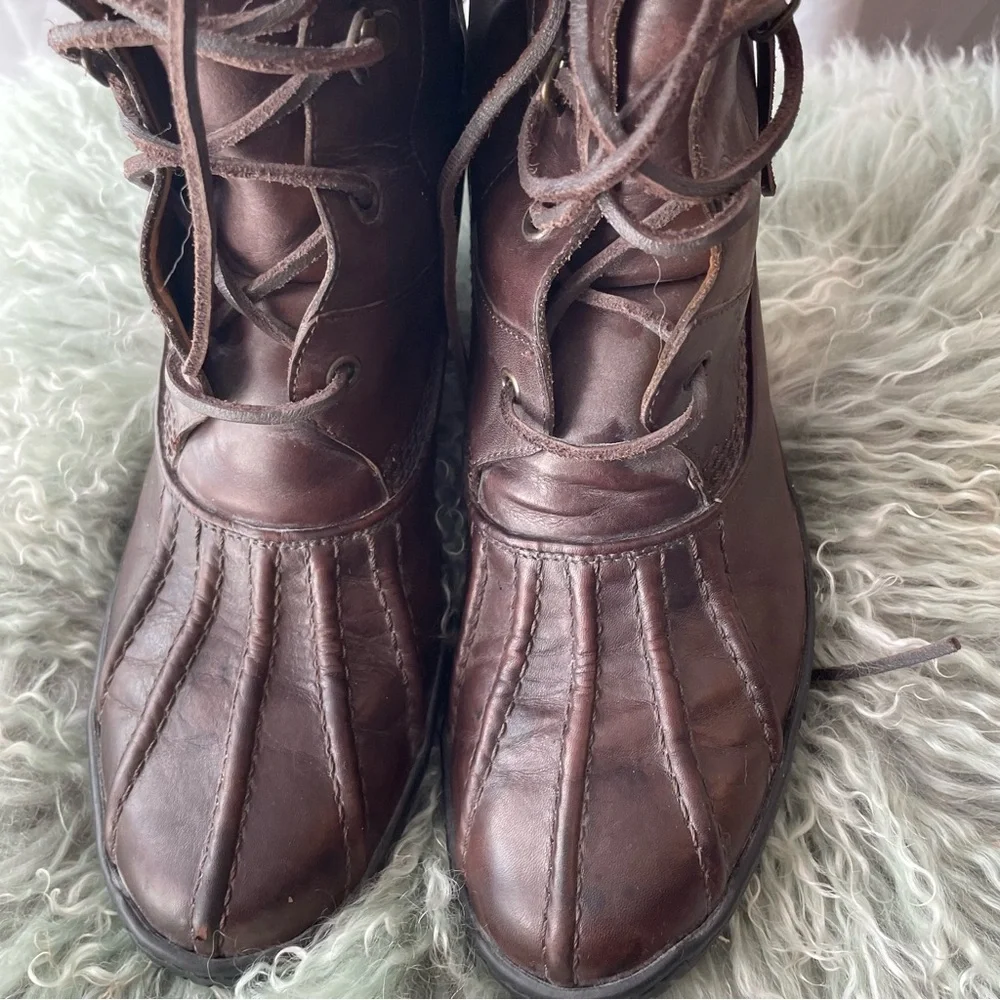 Ralph Lauren Dark Brown Lace Up Boots - Picture 4 of 9